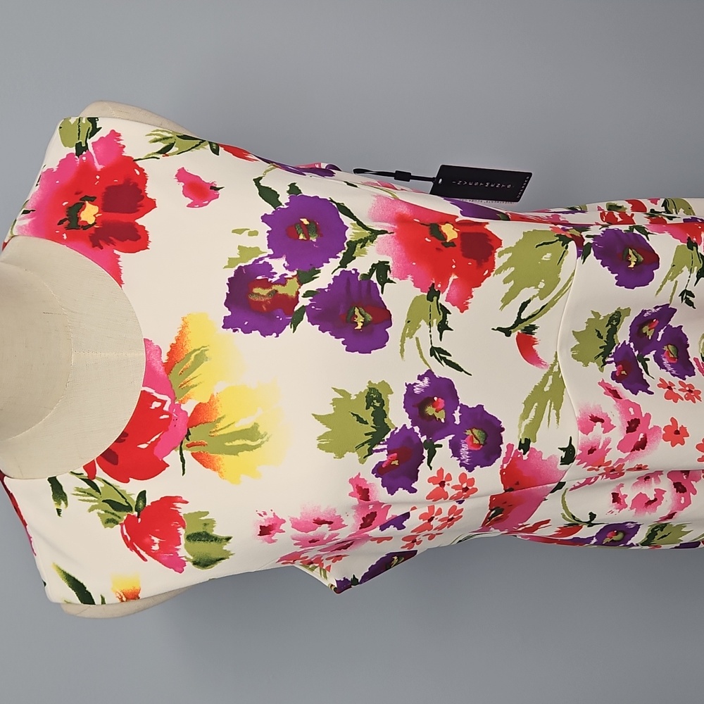 Investments Fit & Flare Sleeveless Midi Dress: Brushed‎ Floral Size- 14
